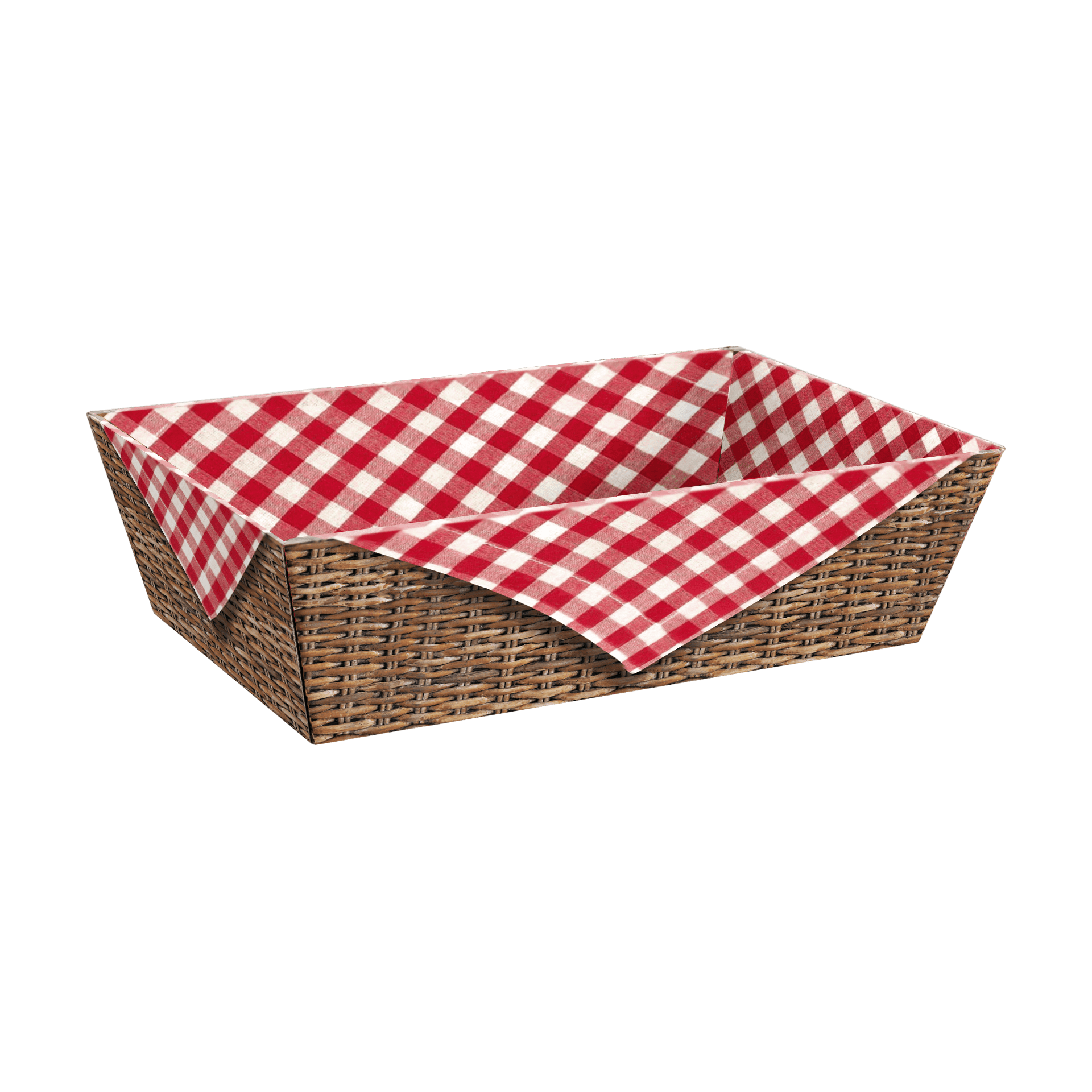 Präsentkorb viereckig - Brotzeit Rot - mittel