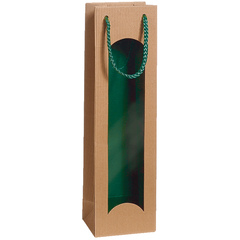 Geschenktüte - Natura/Grün - 1 x 0,75 l / 1,0 l