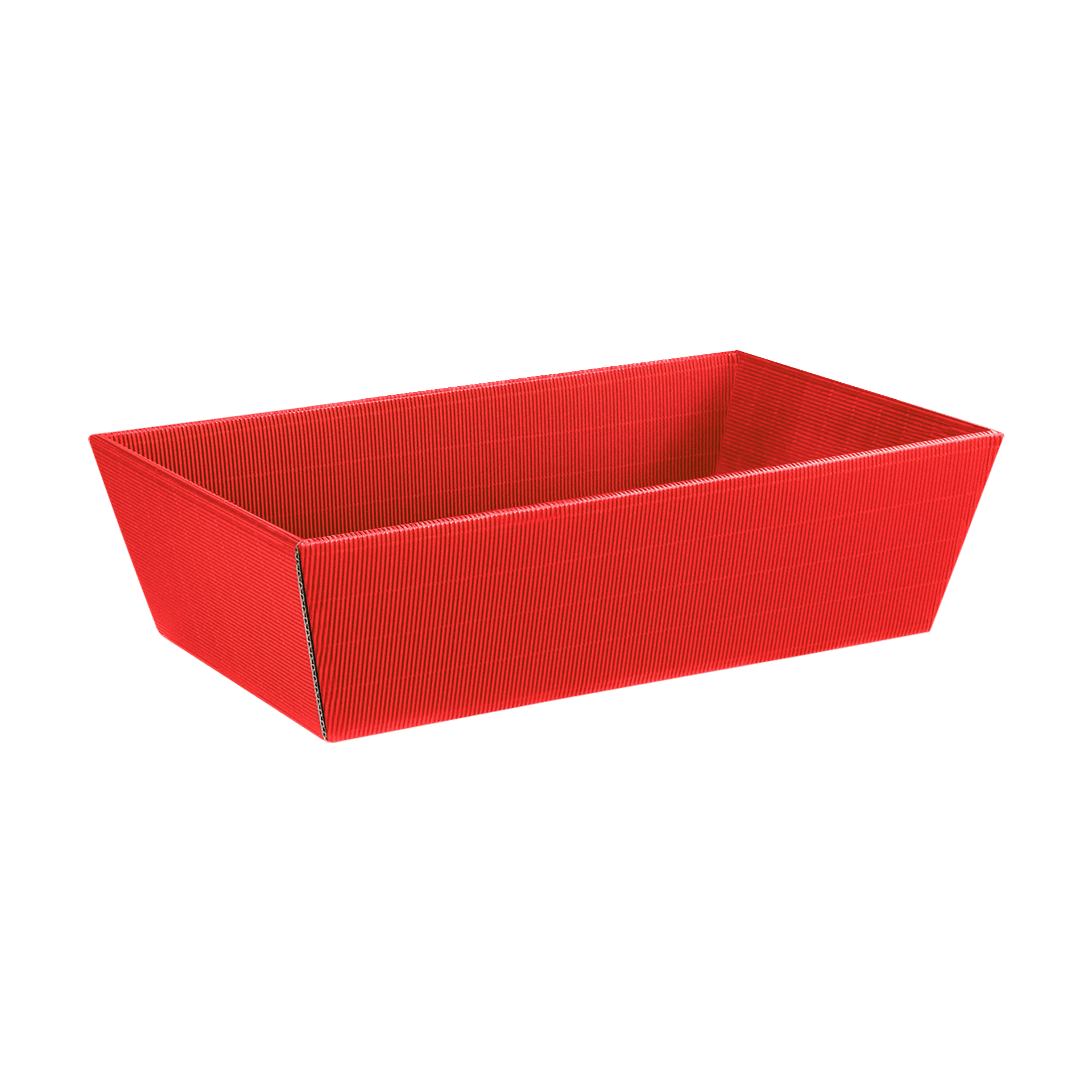 Präsentkorb viereckig - Rot - mittel