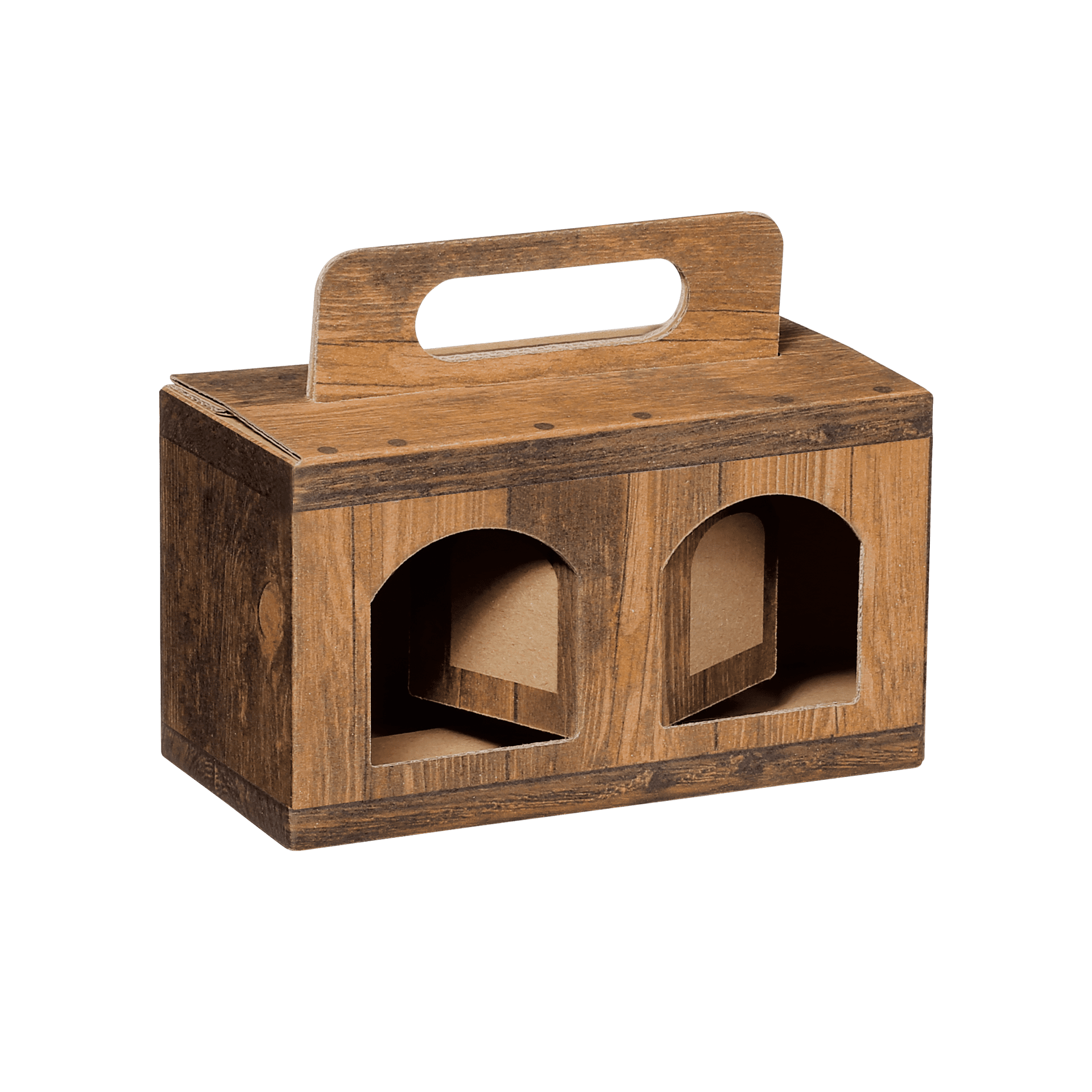 Tragebox für Gourmet-Gläser - Vintage - 2 Gläser klein