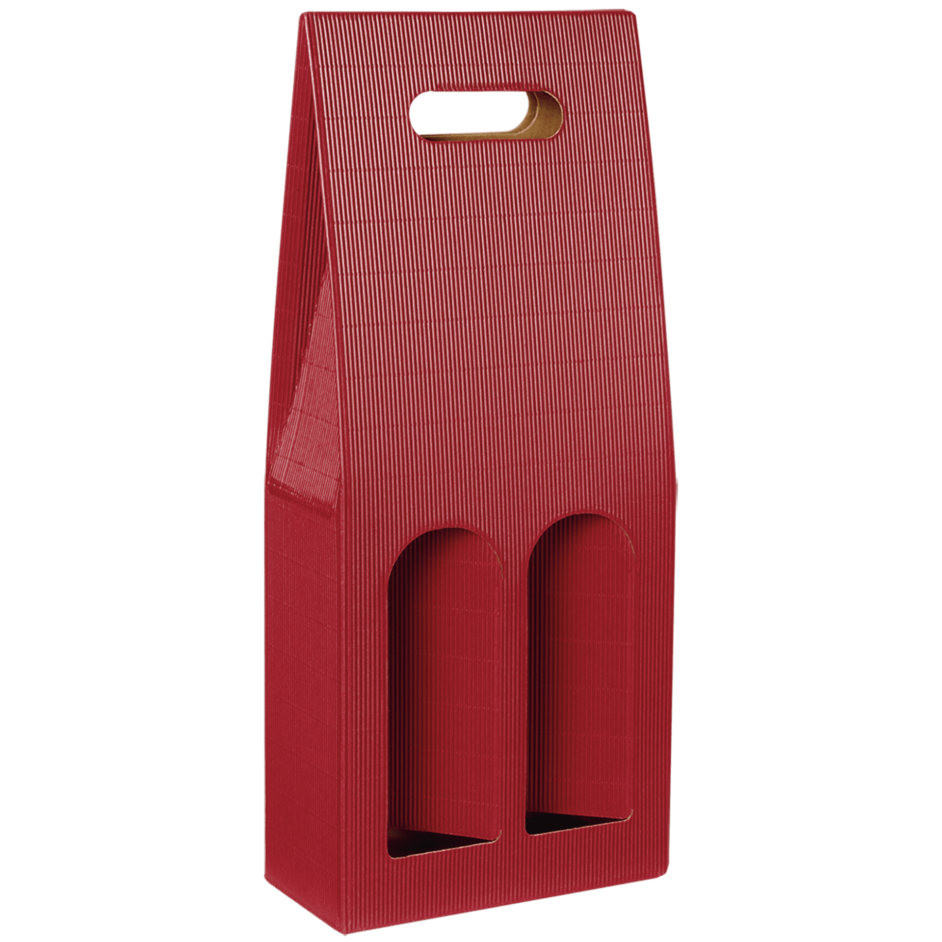 Tragekarton mit Sichtfenster - Bordeaux - 2 x 0,75 l / 1,0 l