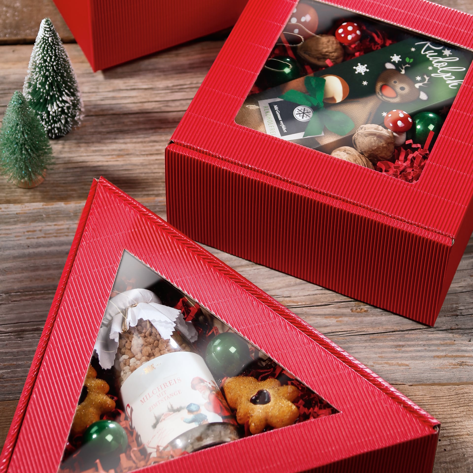 Geschenkverpackungen mit Sichtfenster