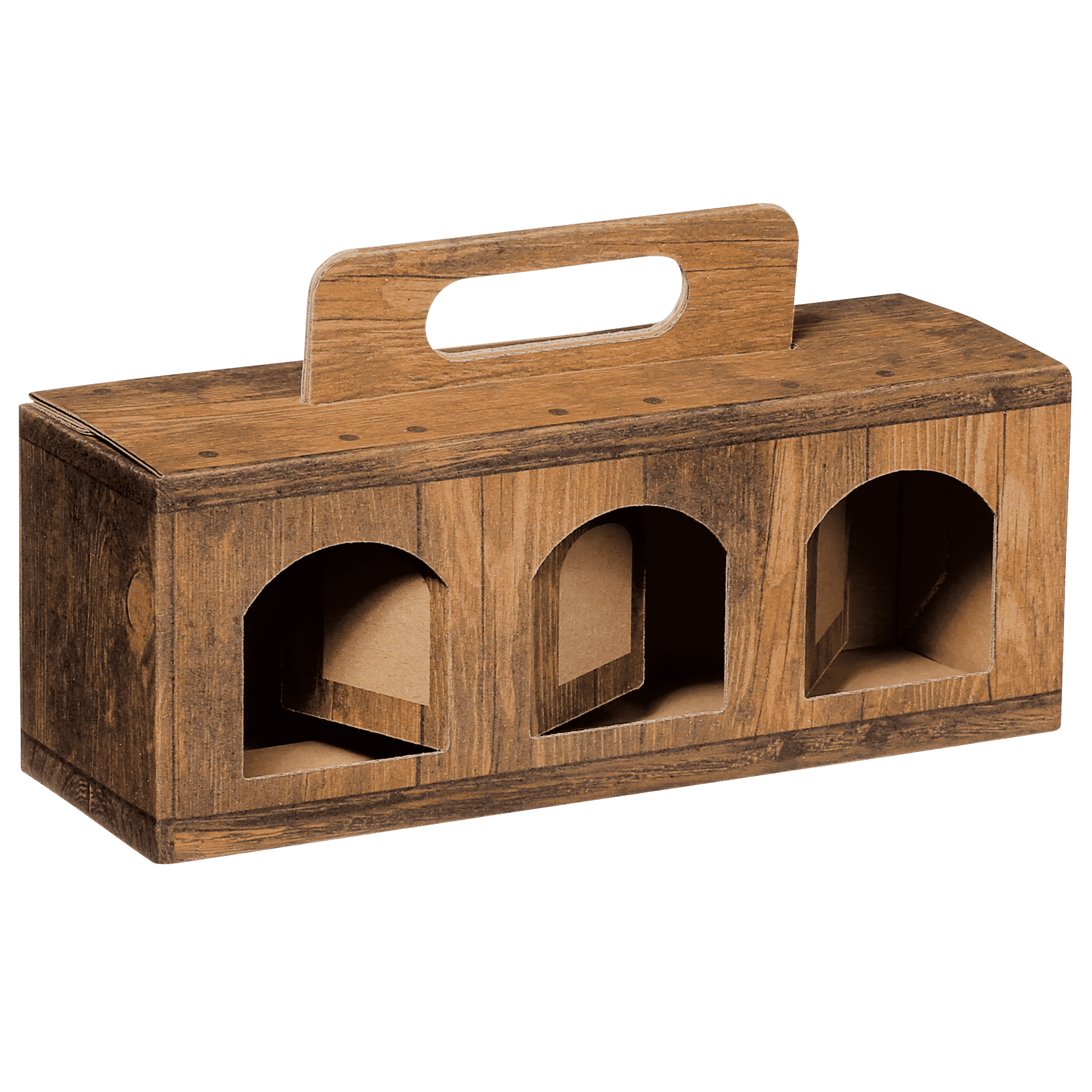 Tragebox für Gourmet-Gläser - Vintage - 3 Gläser klein