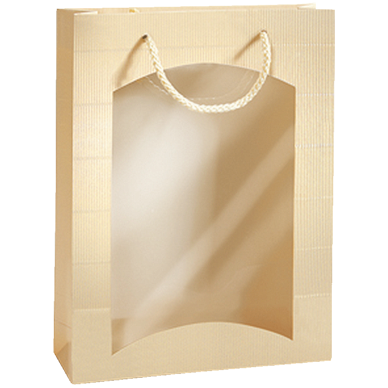 Geschenktüte - Creme/Gold - 3 x 0,75 l / 1,0 l