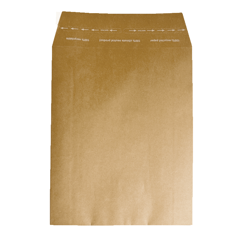 Versandtasche aus Papier L in der Draufsicht