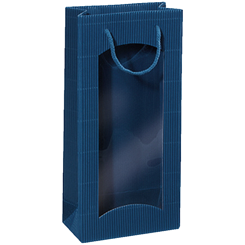 Geschenktüte - Saphirblau - 2 x 0,75 l / 1,0 l