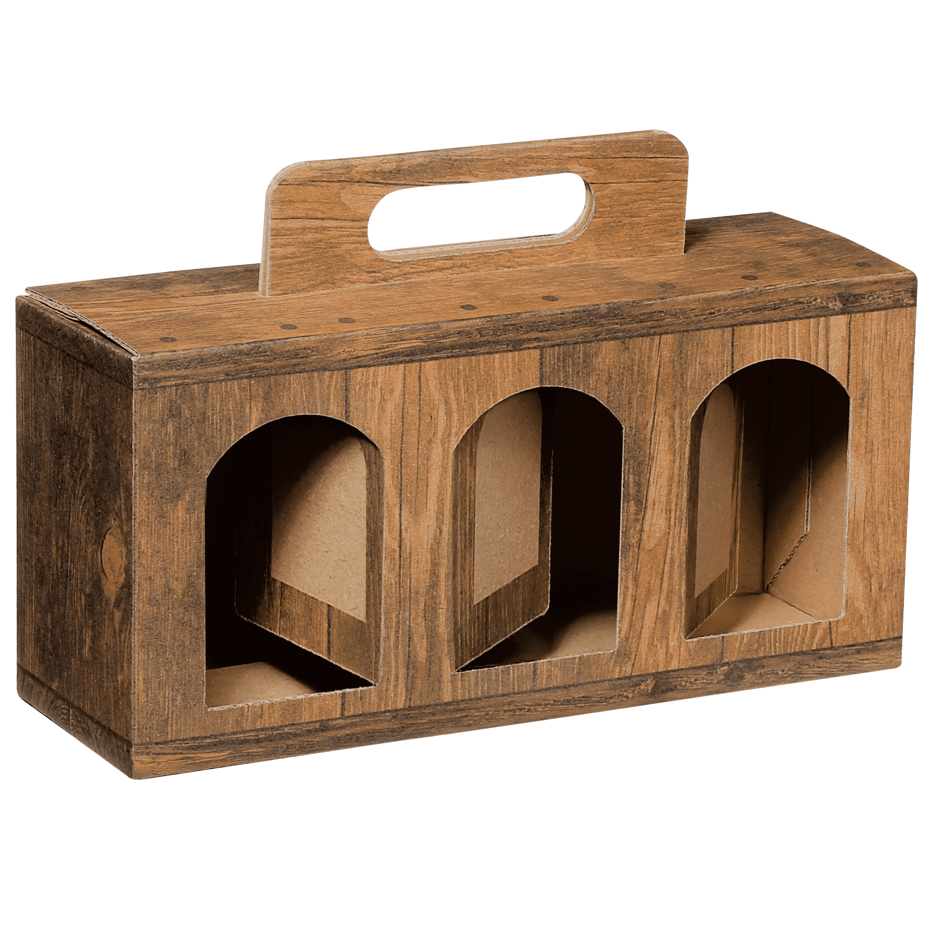 Tragebox für Gourmet-Gläser - Vintage - 3 Gläser groß